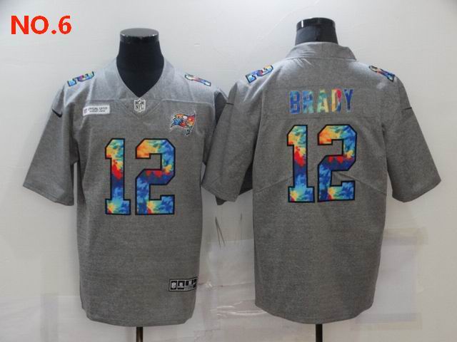 Men's Tampa Bay Buccaneers #12 Tom Brady Jesey NO.6;